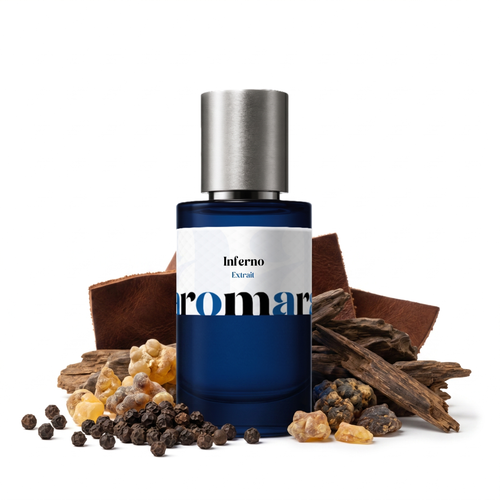 Inferno 35% Extrait perfume by Aromara, inspired by Amouage Interlude Man. Oregano, pepper, incense, amber, oud, leather, sandalwood. UK-made dupe, 7+ hour wear.