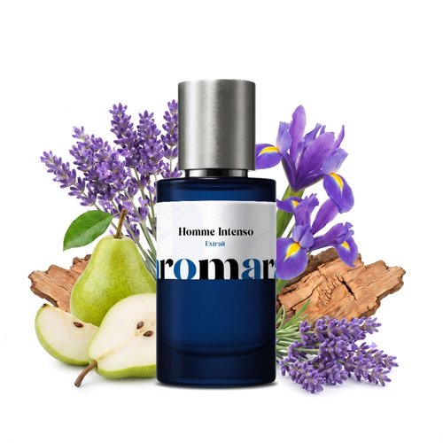 Homme Intenso 35% Extrait perfume by Aromara, inspired by Dior Homme Intense. Lavender, pear, iris, ambrette, cedarwood, vetiver. UK-made dupe, 7+ hour wear.