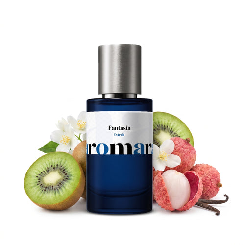 Fantasia 35% Extrait perfume by Aromara, inspired by Britney Spears Fantasy. Kiwi, litchi, jasmine, vanilla, soft musk. UK-made dupe, 7+ hour wear.