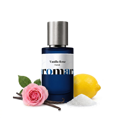 Vanilla Rose 35% Extrait perfume by Aromara, inspired by Mancera Rose Vanille. Lemon, rose, sugar, vanilla, white musk, cedarwood. UK-made dupe, 7+ hour wear.