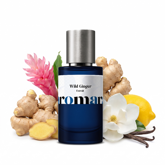 Wild Ginger 35% Extrait perfume by Aromara, ginger, lemon, magnolia and vanilla notes, UK-made dupe, 7+ hour wear, 60-day refund