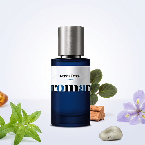 Green Tweed 35% Extrait perfume by Aromara, inspired by Creed Green Irish Tweed. Lemon verbena, iris, violet leaf, sandalwood, ambergris. UK-made dupe, 7+ hour wear.