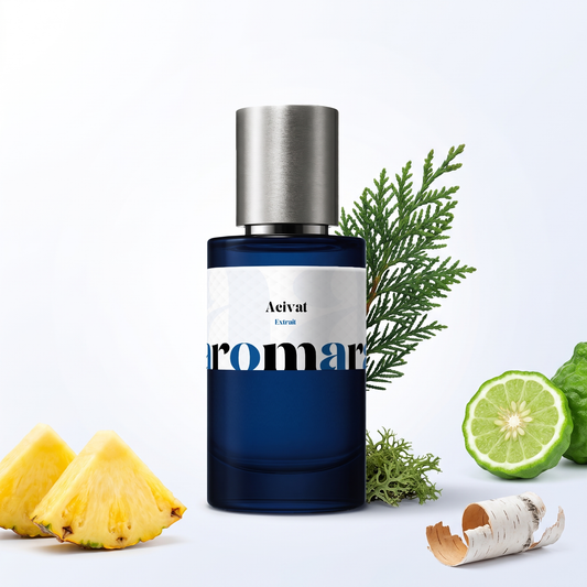 Acivat 35% Extrait perfume by Aromara, inspired by Nishane Hacivat. Pineapple, bergamot, cypress, oakmoss, birch. UK-made dupe, 7+ hour wear.