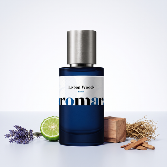 Lisbon Woods 35% Extrait perfume by Aromara, inspired by Creed Bois du Portugal. Lavender, bergamot, cedarwood, sandalwood, vetiver. UK-made dupe, 7+ hour wear.