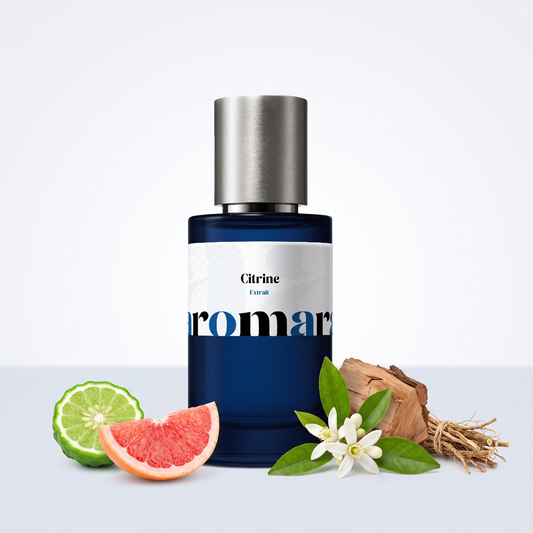 Citrine 35% Extrait perfume by Aromara, inspired by Le Labo Bergamote 22. Bergamot, grapefruit, petitgrain, orange blossom, cedar, vetiver. UK-made dupe, 7+ hour wear.