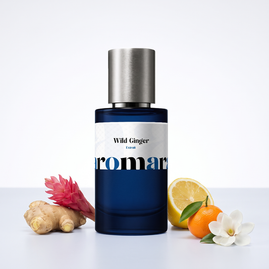 Wild Ginger 35% Extrait perfume by Aromara, inspired by Goldfield & Banks Ingenious Ginger. Ginger flower, lemon, mandarin, magnolia, vanilla. UK-made dupe, 7+ hour wear.