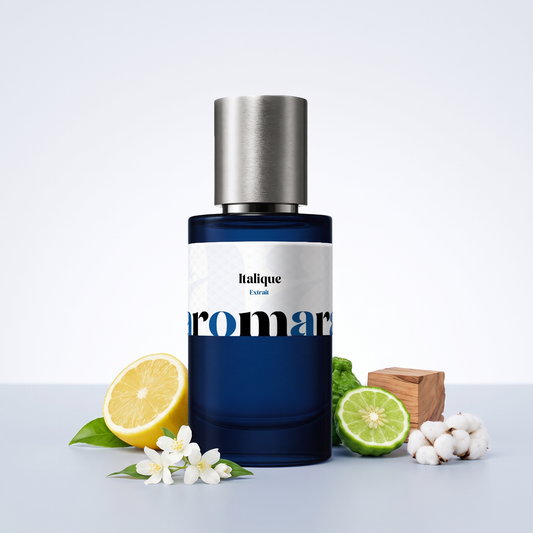 Italique 35% Extrait perfume by Aromara, inspired by Xerjoff Italica. Bergamot, lemon, jasmine, cedarwood, white musk. UK-made dupe, 7+ hour wear.