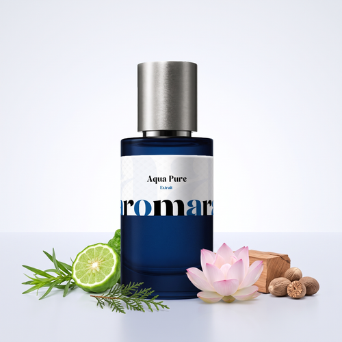 Aqua Pure 35% Extrait perfume by Aromara, inspired by Issey Miyake L'Eau d'Issey Pour Homme. Bergamot, tarragon, cypress, lotus, nutmeg, cedar. UK-made dupe, 7+ hour wear.