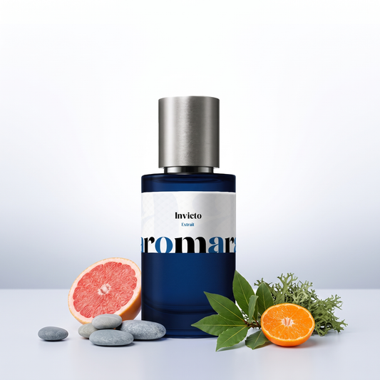 Invicto 35% Extrait perfume by Aromara, inspired by Paco Rabanne Invictus. Grapefruit, marine accord, mandarin, bay leaf, oakmoss. UK-made dupe, 7+ hour wear.