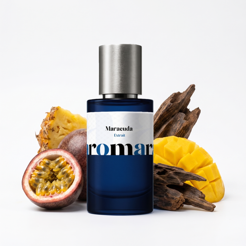 Aromara Maracuda Extrait perfume bottle with passionfruit, mango and oud