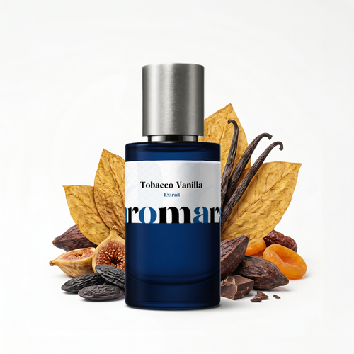Tobacco Vanilla 35% Extrait perfume by Aromara, inspired by Tom Ford Tobacco Vanille. Tobacco, vanilla, cacao, tonka, dried fruits. UK-made dupe, 7+ hour wear.
