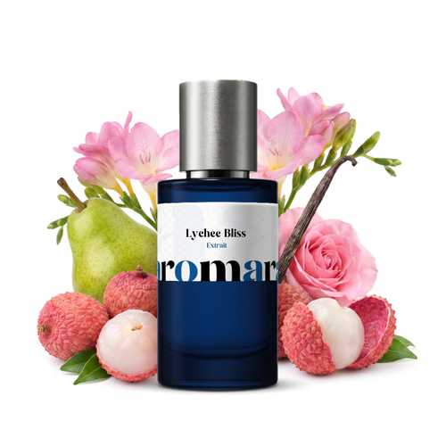 Lychee Bliss 35% Extrait perfume by Aromara, inspired by Kayali Eden Sparkling Lychee. Lychee, pear, bergamot, freesia, rose, vanilla, amberwood. UK-made dupe, 7+ hour wear.