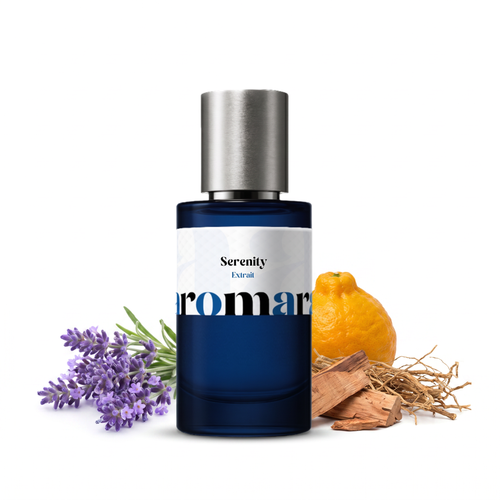 Serenity 35% Extrait perfume by Aromara, inspired by Initio Rehab. Lavender, bergamot, cedarwood, spices, vetiver, musk, vanilla, patchouli. UK-made dupe, 7+ hour wear.