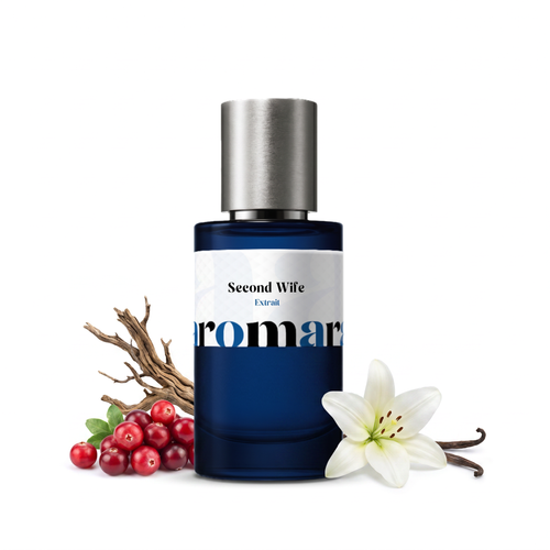 Second Wife 35% Extrait perfume by Aromara. Red berries, dry wood, lily, vanilla, amber, musk, cedarwood. UK-made, 7+ hour wear.