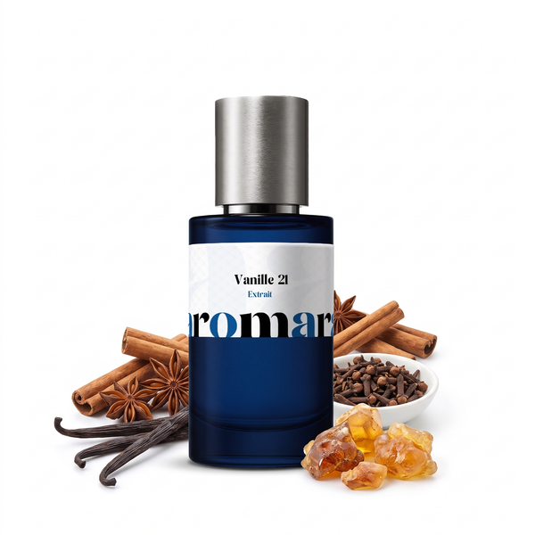 Vanille 21 35% Extrait perfume by Aromara with vanilla pods, cinnamon, star anise, cloves and amber resin