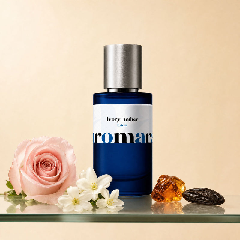 Ivory Amber 50ml Extrait Spray dupe fragrance | rose jasmine amber tonka | Aromara UK