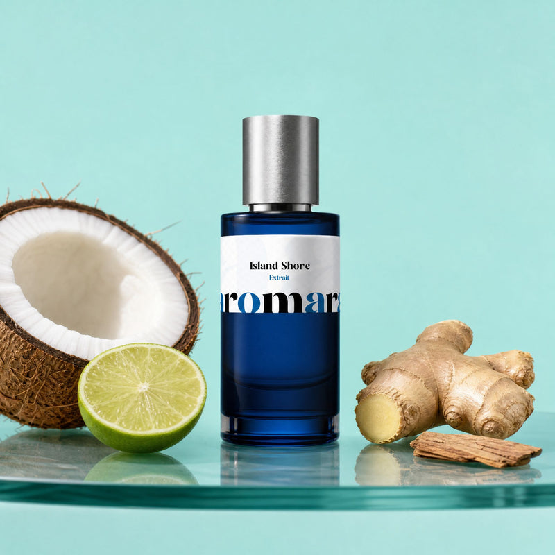 Island Shore 50ml Extrait Spray dupe fragrance | coconut lime ginger cedarwood | Aromara UK