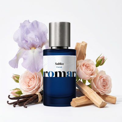 Aromara Sablee Extrait perfume bottle with iris, rose and vanilla