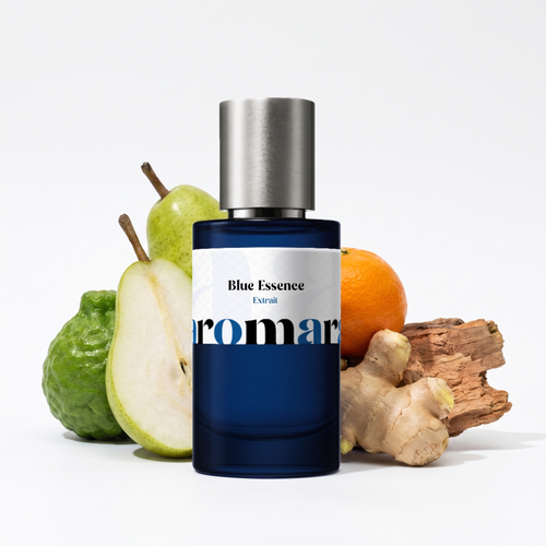 Blue Essence 35% Extrait perfume by Aromara, inspired by Ex Nihilo Blue Talisman. Pear, bergamot, mandarin, ginger, musk. UK-made dupe, 7+ hour wear.