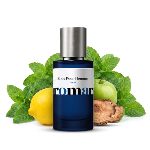 Eros Pour Homme 35% Extrait perfume by Aromara, inspired by Versace Eros. Mint, lemon, green apple, tonka, vanilla, cedar, vetiver. UK-made dupe, 7+ hour wear.