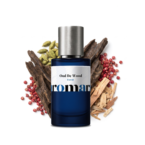 Oud De Wood 35% Extrait perfume by Aromara, inspired by Tom Ford Oud Wood. Rosewood, cardamom, oud, sandalwood, vetiver, amber, vanilla. UK-made dupe, 7+ hour wear.