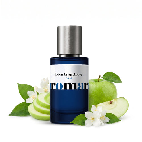 Eden Crisp Apple 35% Extrait perfume by Aromara, inspired by Kayali Eden Juicy Apple. Green apple, jasmine, white florals, clean musk. UK-made dupe, 7+ hour wear.