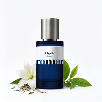 Lilyphia 35% Extrait perfume by Aromara, inspired by Diptyque Lilyphea. Lily, green notes, white tea, soft musk. UK-made dupe, 7+ hour wear.