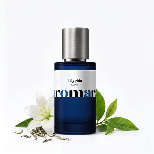 Lilyphia 35% Extrait perfume by Aromara, inspired by Diptyque Lilyphea. Lily, green notes, white tea, soft musk. UK-made dupe, 7+ hour wear.