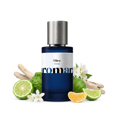 Vibra 35% Extrait perfume by Aromara, inspired by Sospiro Vibrato. Bergamot, citrus, jasmine, white florals, clean woods, musk. UK-made dupe, 7+ hour wear.
