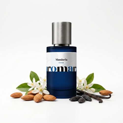 Mandorla 35% Extrait perfume by Aromara, inspired by Acqua di Parma Mandorlo di Sicilia. Sicilian almond, bergamot, orange blossom, heliotrope, vanilla, tonka, musk. UK-made dupe, 7+ hour wear.