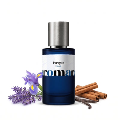 Paragon 35% Extrait perfume by Aromara, inspired by Prada Paradigme. Bergamot, lavender, iris, vanilla, cinnamon, cedar, patchouli, musk. UK-made dupe, 7+ hour wear.