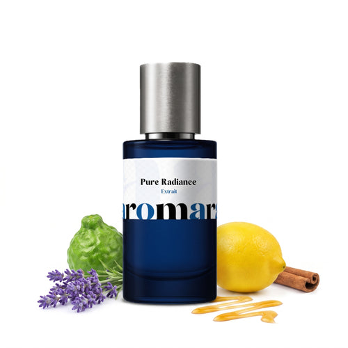 Pure Radiance 35% Extrait perfume by Aromara, inspired by Xerjoff Erba Pura. Bergamot, lavender, lemon, honey, cinnamon, jasmine, tobacco, vanilla, tonka. UK-made dupe, 7+ hour wear.