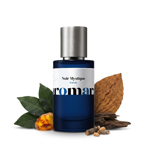 Noir Mystique 35% Extrait perfume by Aromara, inspired by Nasomatto Black Afgano. Green notes, resins, woods, tobacco, oud, incense, musk. UK-made dupe, 7+ hour wear.