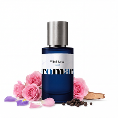 Wind Rose 35% Extrait perfume by Aromara, inspired by Rose des Vents by Louis Vuitton. Rose, pepper, iris and cedarwood. UK-made dupe, 7+ hour wear.