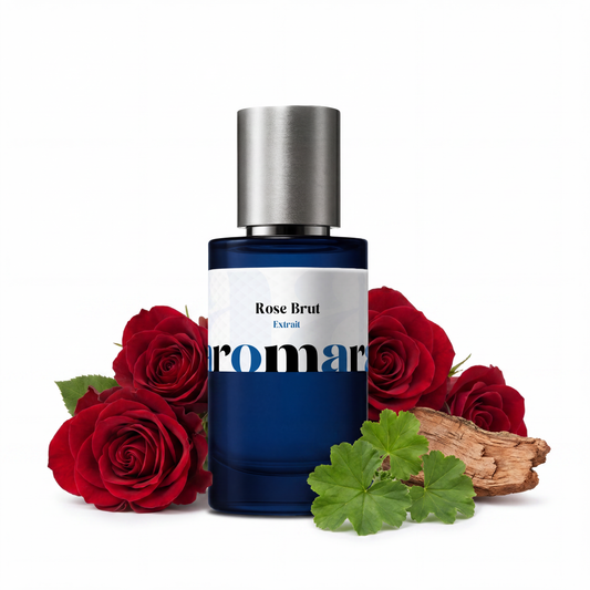Rose Brut 35% Extrait perfume by Aromara, inspired by Radical Rose by Matière Première. Rose absolute, geranium and cedarwood. UK-made dupe, 7+ hour wear.