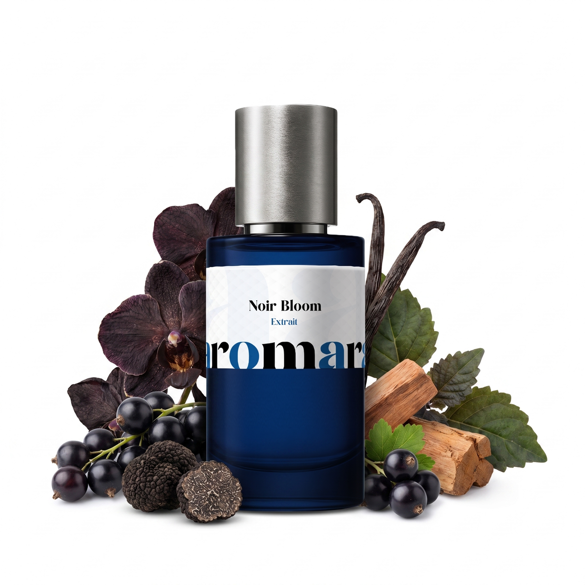 Noir Bloom 35% Extrait perfume by Aromara, inspired by Tom Ford Black Orchid. Black truffle, orchid, plum, patchouli, sandalwood, vanilla. UK-made dupe, 7+ hour wear.