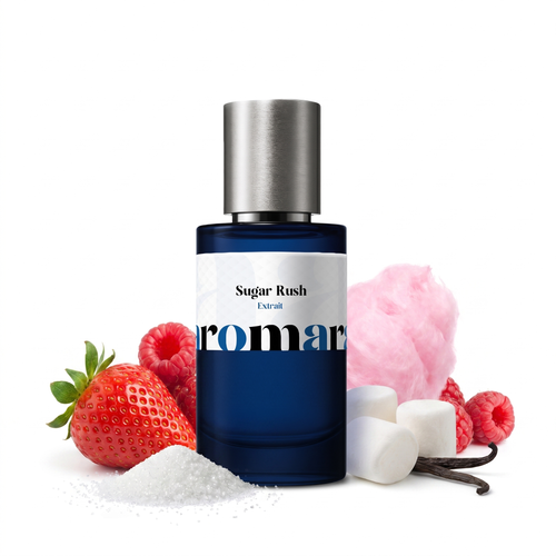 Sugar Rush 35% Extrait perfume by Aromara, inspired by Born to Stand Out Sugar Addict. Strawberry, raspberry, marshmallow, vanilla, sandalwood, musk. UK-made dupe, 7+ hour wear.