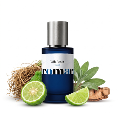Wild Vetic 35% Extrait perfume by Aromara, inspired by Creed Wild Vetiver. Bergamot, lime, sage, vetiver, cedarwood, musk. UK-made dupe, 7+ hour wear.