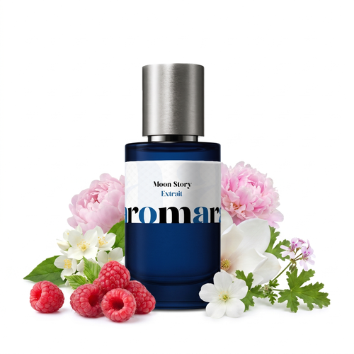 Moon Story 35% Extrait perfume by Aromara, inspired by Louis Vuitton Moon Tale. Raspberry, jasmine sambac, peony, magnolia, soft musk. UK-made dupe, 7+ hour wear.