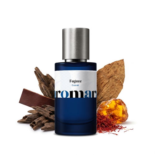 Fugaze 35% Extrait perfume by Aromara, inspired by Born to Stand Out Fugazzi. Bergamot, saffron, oud, leather, tobacco, amber. UK-made dupe, 7+ hour wear.