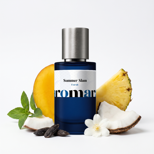 Summer Slam 35% Extrait perfume by Aromara, inspired by Lorenzo Pazzaglia Summer Hammer. Mango, pineapple, jasmine, coconut, tonka bean. UK-made dupe, 7+ hour wear.