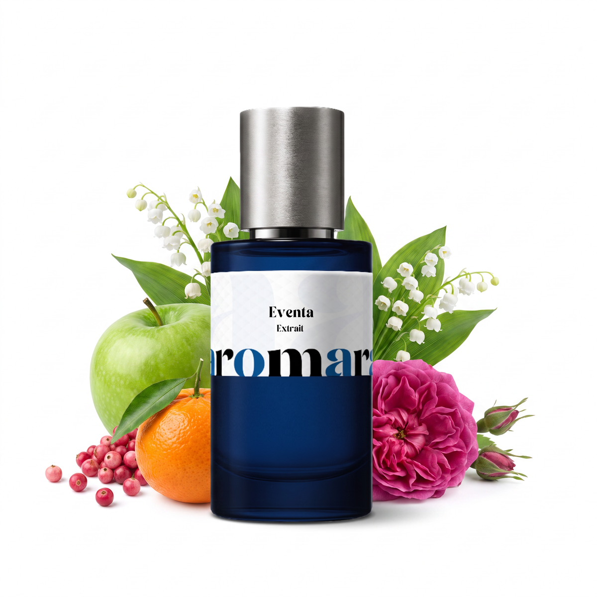 Eventa 35% Extrait perfume by Aromara, green apple, mandarin, pink berries and rose notes, UK-made dupe, 7+ hour wear, 60-day refund