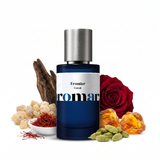 Frontier 35% Extrait perfume by Aromara, frankincense, saffron, rose, oud, UK-made dupe, 7+ hour wear, 60-day refund