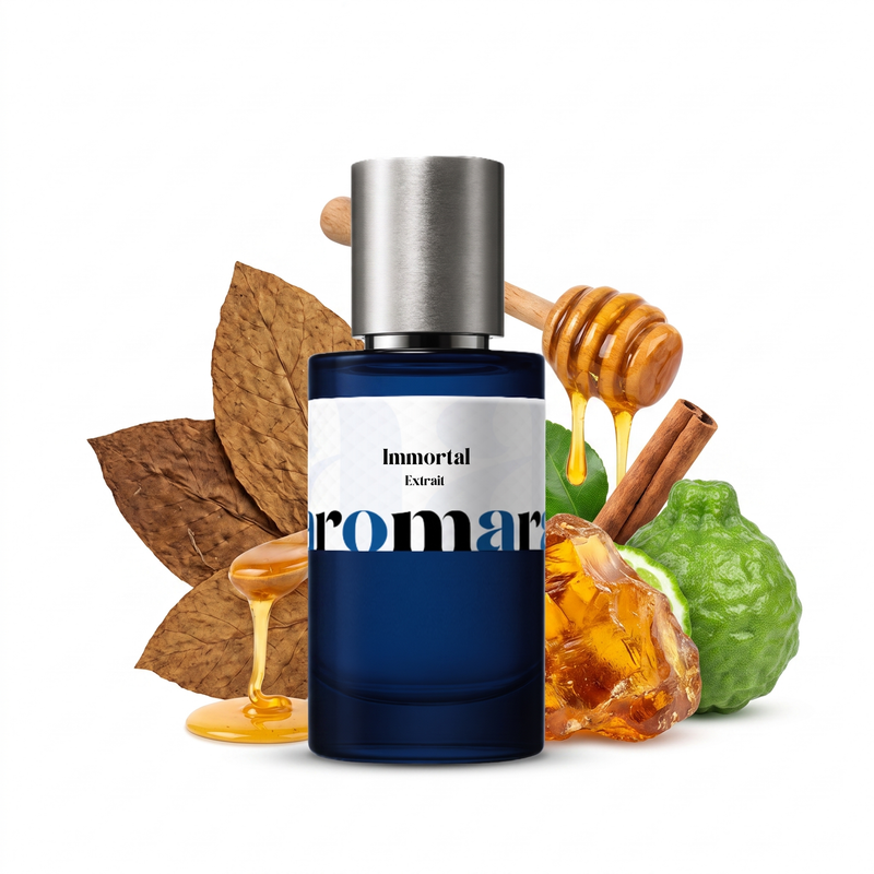 Immortal 35% Extrait perfume by Aromara, tobacco, honey, amber, bergamot, UK-made dupe, 7+ hour wear, 60-day refund