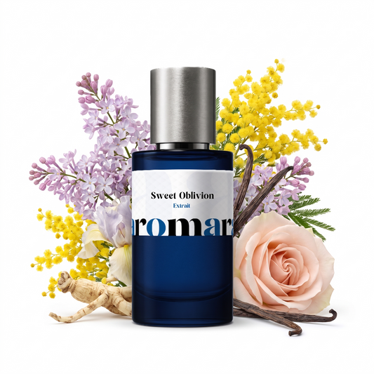 Sweet Oblivion 35% Extrait perfume by Aromara, inspired by Ex Nihilo Sweet Morphine. Lilac, bergamot, mimosa, iris, rose, heliotrope, bourbon vanilla, patchouli. UK-made dupe, 7+ hour wear.