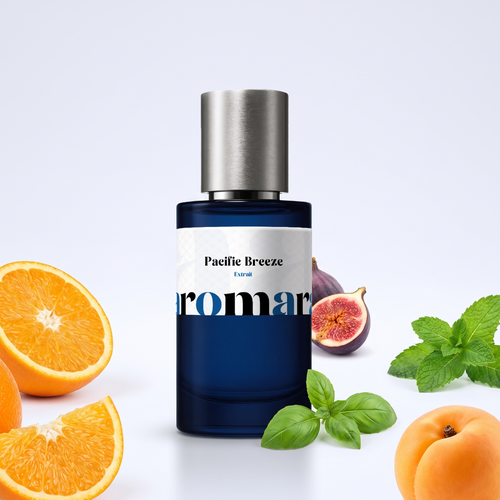 Pacific Breeze 35% Extrait perfume by Aromara, inspired by Louis Vuitton Pacific Chill. Orange, mint, apricot, basil, fig. UK-made dupe, 7+ hour wear.