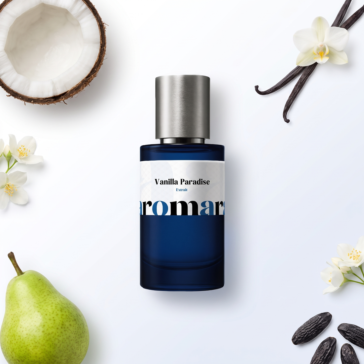 Vanilla Paradise 35% Extrait perfume by Aromara, inspired by Kayali Utopia Vanilla Coco 20. Coconut, pear, vanilla orchid, jasmine, tonka bean. UK-made dupe, 7+ hour wear.
