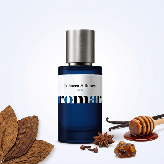 Tobacco & Honey 35% Extrait perfume by Aromara, inspired by Guerlain Tobacco Honey. Tobacco leaf, honey, vanilla, clove, amber. UK-made dupe, 7+ hour wear.