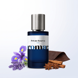Private Reserve 35% Extrait perfume by Aromara, inspired by Givenchy Gentleman Reserve Privee. Iris, lavender, leather, warm spice, amber. UK-made dupe, 7+ hour wear.