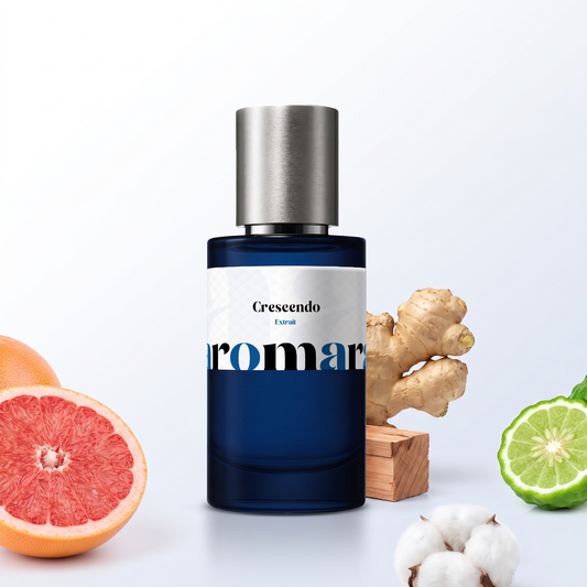 Crescendo 35% Extrait perfume by Aromara, inspired by Louis Vuitton Symphony Les Extraits. Grapefruit, bergamot, ginger, cedarwood, musk. UK-made dupe, 7+ hour wear.